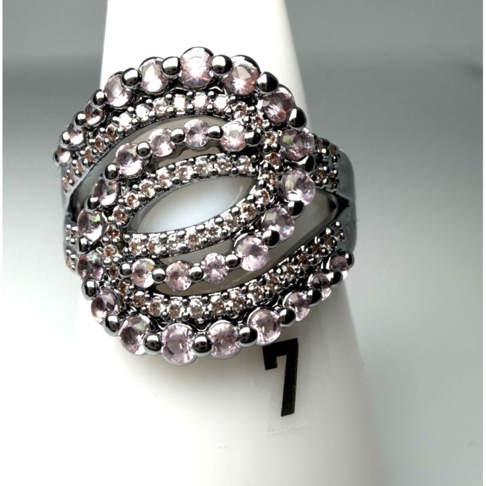 Size 7 Bomb Party Ring - RG19402 Sparkle With A Side of Attitude - Morganite